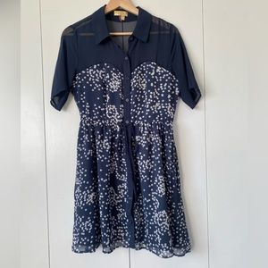 Princess by Vera Wang Blue Star Button up Dress